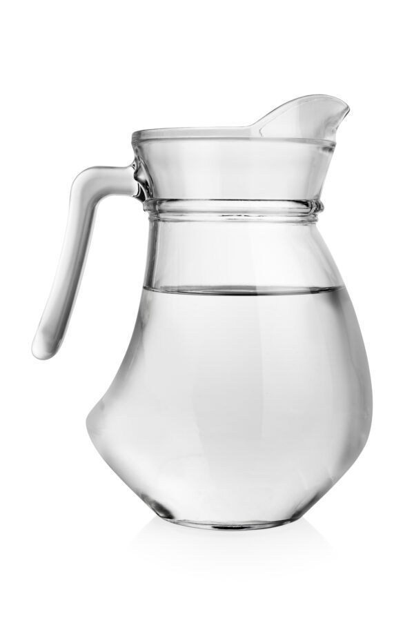 Jug with water isolated